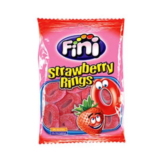 Picture of Bags Fini Strawberry Rings  80g x12